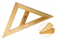 Rovnoramenný trojúhelník dřevěný 45° s magnetem