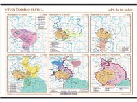 Vývoj českého státu I. (od 9. do 16. století) – školní nástěnná mapa