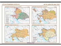 Vývoj českého státu II. (od 16. století do roku 1918) – školní nástěnná mapa