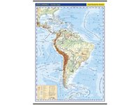 Jižní Amerika – školní nástěnná fyzická mapa