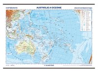 Austrálie a Oceánie – školní nástěnná obecně zeměpisná mapa