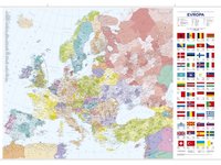 Evropa – administrativní dělení – nástěnná mapa