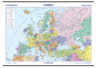 Evropa – státy a území – školní nástěnná mapa