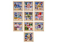Set dřevěných puzzlí Povolání (10 skládaček)