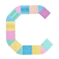 Masážní podložka Puzzle Mix 10 dílů + 6 sektorů PASTEL