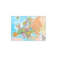 Obří Evropa politická - nástěnná mapa 170 x 124 cm, laminovaná s očky