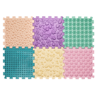 Masážní podložka Puzzle Mix Pastel 6 prvků