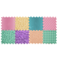 Masážní podložka Puzzle Mix Pastel 8 prvků