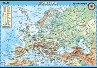 Evropa-fyzická mapa XXL (140x100 cm)