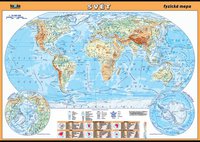 Svět-fyzická mapa XXL (140x100 cm)