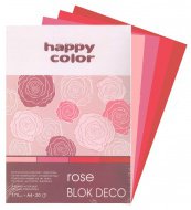 Barevné papíry A4 5 odstínů růžové