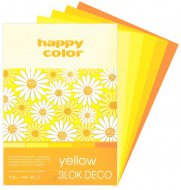 Barevné papíry A4 5 odstínů žluté
