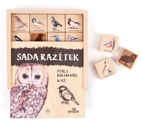 Dětská razítka 16 kusů - Ptáci kolem nás