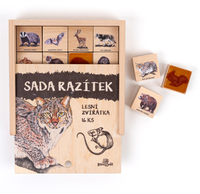 Dětská razítka 16 kusů - Lesní zvířátka