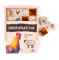 Dětská razítka 16 kusů - Na dvorku