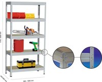 Kovona Bezšroubový regál 175 kg s policemi MDF o síle 6 mm