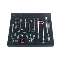 Laboratorní souprava se zábrusy NZ 19/26 - sada 3 doplňky k sadě 1 a 2