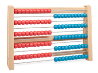 Počítadlo 1–100, RE-Wood® červená/modrá