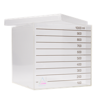 Decimetr krychlový se stupnicí