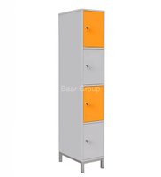 Skříň boxová na kovovém podstavci, 4 boxy