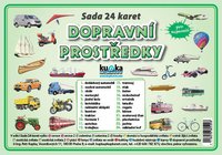 Sada 24 karet - dopravní prostředky A5 (21x15 cm)