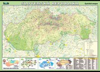 Slovenská republika-fyzická mapa XXL (140x100 cm)