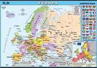 Evropa - politická mapa A3 (42x30 cm), bez lišt