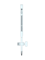 Byreta s přímým kohoutem se skleněným kladívkem, třída AS