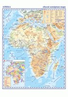 Afrika - příruční obecně zeměpisná mapa