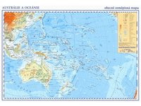 Austrálie,Oceánie - příruční obecně zeměpisná mapa