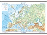 Evropa – reliéf a povrch – školní nástěnná mapa