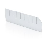 Podélná příčka s výřezy pro regálový box - 50x14 cm