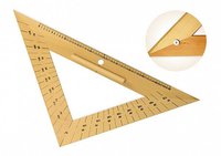 Rovnoramenný trojúhelník dřevěný 45° s úhloměrem s magnetem