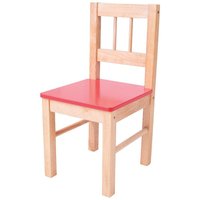 Dětská dřevěná židle, červená