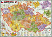 Česká republika administrativní velká - nástěnná mapa