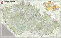 Česká republika silniční - nástěnná mapa