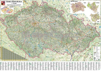 Česká republika silniční  - nástěnná mapa