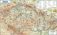 Česko - vlastivědná nástěnná mapa