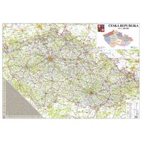 Česká republika silniční - nástěnná mapa 113 x 83 cm, lamino + 2 lišty