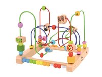 Dřevěný motorický labyrint se zvířátky