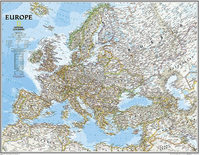 Evropa National Geographic Classic  - nástěnná mapa