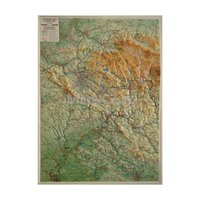 Plastická mapa Jizerské hory a Český ráj 75 x 100 cm