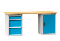Dílenské stoly série L, šířka 1500, hloubka 700 nebo 800, výška 880 nebo 890 mm (6 modelů)