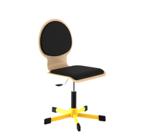 Židle STELA Cross s čalouněným sedákem a opěrákem
