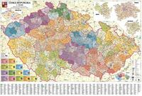 Česká republika administrativní - nástěnná mapa