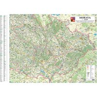 Nástěnná mapa - Morava 140 x 100 cm, lamino + 2 lišty