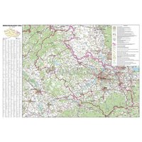 Nástěnná mapa - Moravskoslezský kraj 130 x 100 cm, lamino + lišty