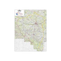 Nástěnná mapa - Plzeňský kraj 83 x 113 cm, lamino + lišty
