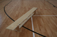 Švédská lavička tělocvičná s kladinkou,cdélka 2,7 m, lakovaná, hranol na žebřinu