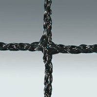 Síť nohejbal SPORT PL/3 mm, černá, nánosované lanko (délka lanka 13,5 m), záseky k vypnutí